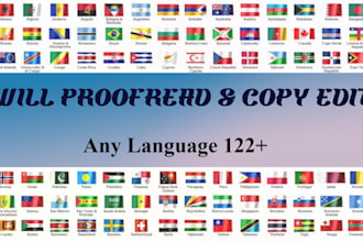proofread and copy edit your projects in many languages