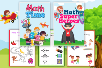 design kids worksheets, workbooks for amazon KDP, etsy