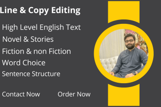 line edit your novel story fiction and non fiction book