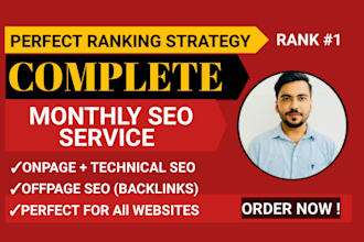 rank your website, complete monthly SEO optimization services