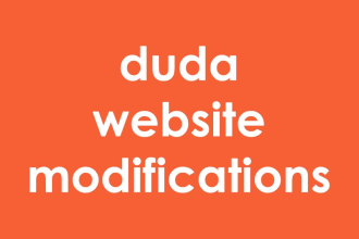 do duda website revisions or modifications to your website