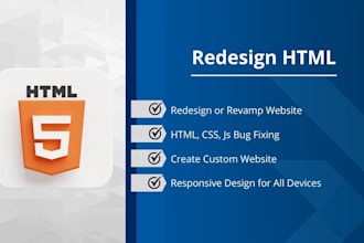 redesign html css website