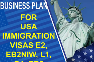 write USA immigration visa business plan for startup business