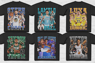 design amazing basketball 90s vintage bootleg t shirt