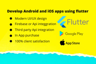 develop hybrid android and IOS mobile apps using flutter