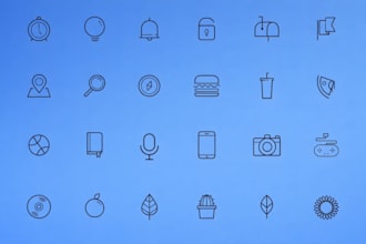 design modern custom website icon and motion icon in day