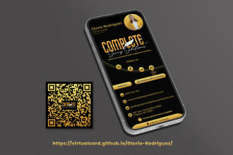 design a clickable digital business card with a qr code and a live link