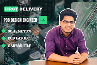 do pcb board design circuit design and 3d design