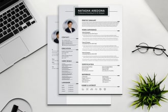 design a professional resume template, and CV design with editing and rewriting