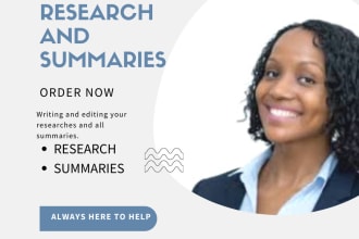 carry out your online research and write a summary