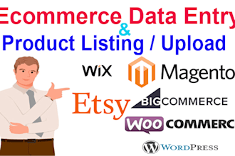 do data entry and product listing on any ecommerce website
