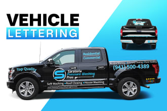 design eye catching platinum quality wraps lettering, truck wrap, and van wrap
