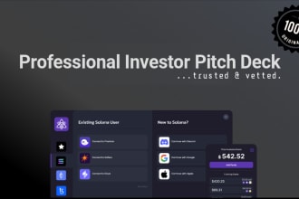 design professional pitch deck that will impress your investors