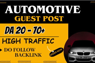 provide automobile guest post on high da auto blog