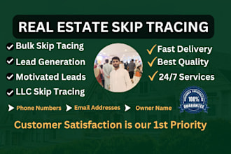 offer skip tracing and cold calling services for real estate business by tlo