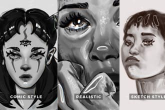 do a fantasy portrait,character art or profile pic for you in my style
