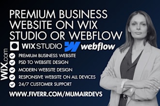 build wix website design wix redesign, wix studio or webflow website development