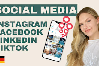 do german social media management for instagram linkedin