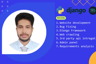 develop your python django website with API