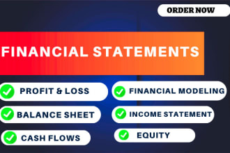 prepare financial statements, profit and loss, cash flows