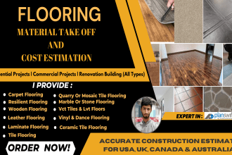 do flooring material takeoff, cost estimation of construction projects