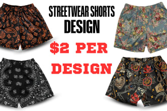 create all over streetwear mesh shorts or pants
