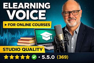 record elearning, online training course, male voice over