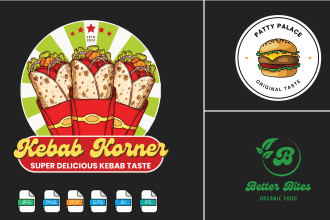design food, restaurant, bakery and food delivery logo