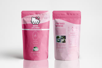 design custom box label, food packaging and pouch design