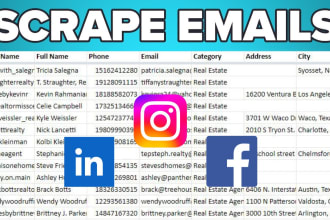 find emails and leads from instagram, ig, linkedin, facebook