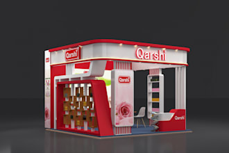 design 3d exhibition stall, trade show booth