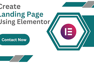 create professional landing page using elementor