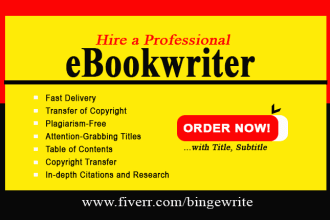be your ebook ghostwriter, ghost book writer, kindle book writer and nonfiction