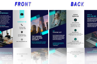 do professional bifold and trifold brochure design in 24 hrs