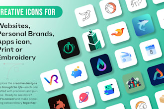 design a creative icon for the website, apps and print