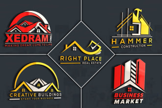 build a memorable logo for real estate , construction