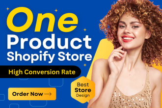 design one product shopify dropshipping store or single item ecommerce website