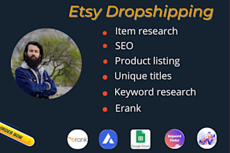 upload top selling etsy drop shipping, etsy SEO listing