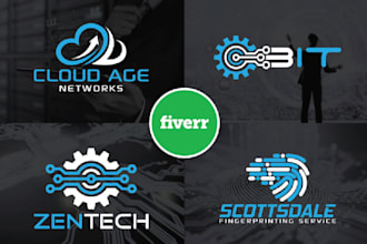 design high quality technology, crypto security logo