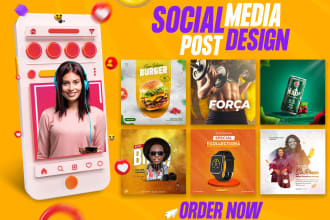 do 30 social media post design, carousel posts, banner ads design