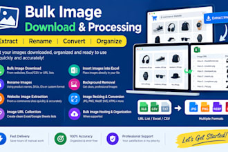 bulk download images from urls in excel or website