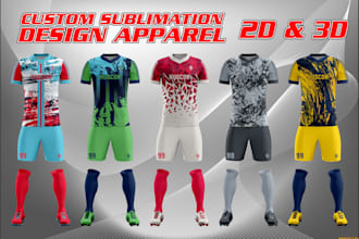 design 3d soccer uniform mockup