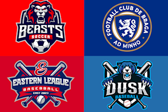 design football baseball basketball or sports mascot logo