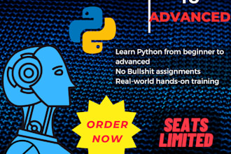 teach you python programming, beginner to advanced