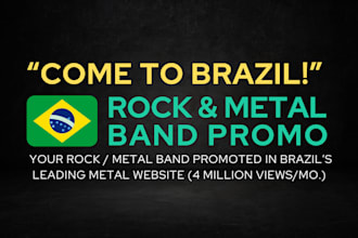 promote your band in the most popular rock and metal website in brazil