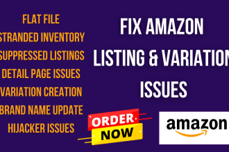 fix your amazon product listing issues, and variation errors