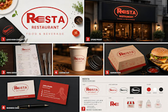 modern restaurant logo design minimal food brand identity