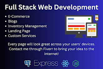 develop full stack websites for individuals and businesses