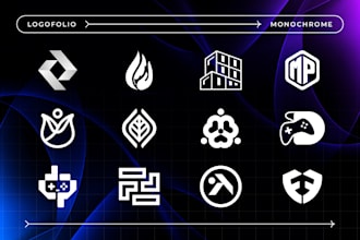do premium monochrome logo design