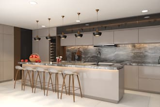 design your kitchen in 3d realistic render